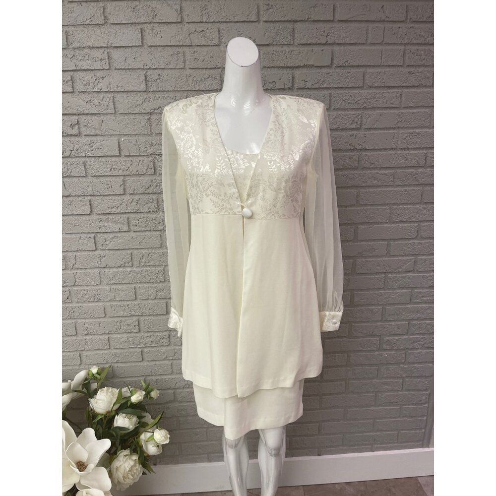 J.R. Nites By Caliendo Women's 2pc Dress With Jacket Mother Of The Bride Set Siz